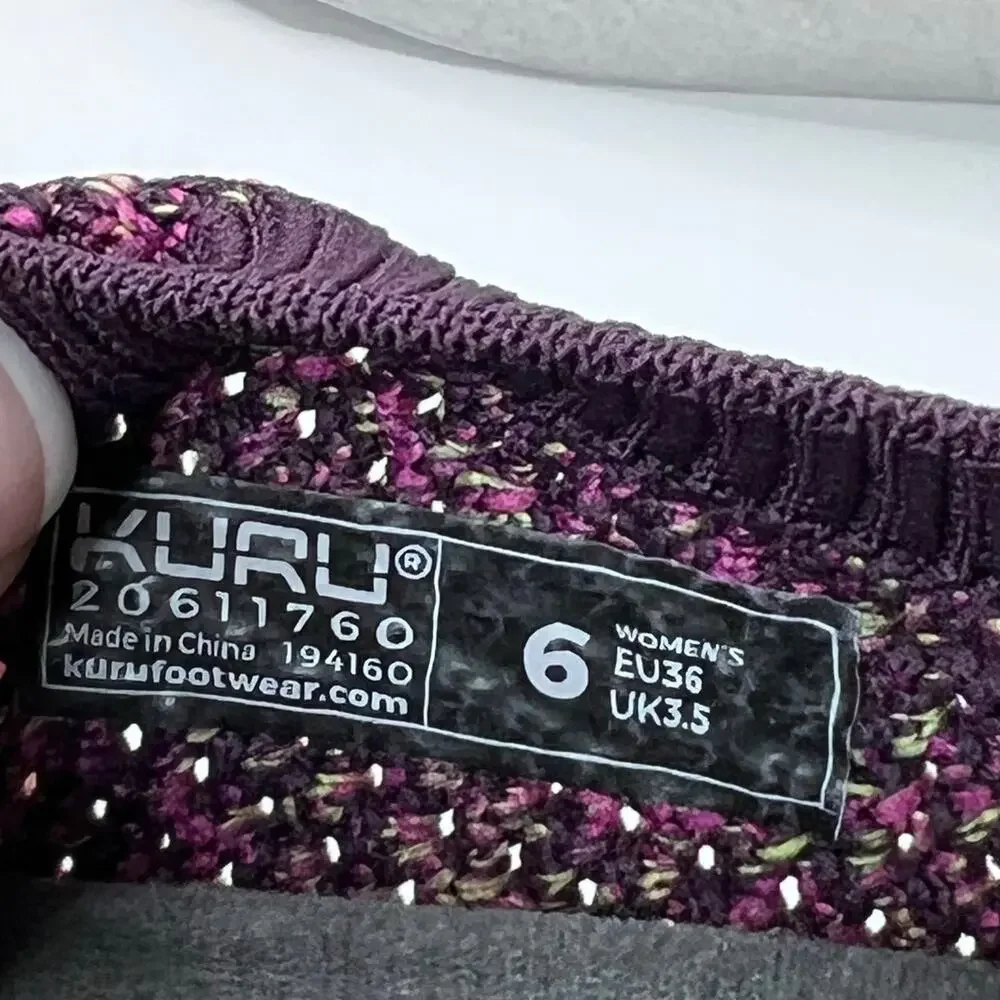 Kuru Stride Novaknit Slip On Sneaker Plum Purple Confetti Women 6 Tried On